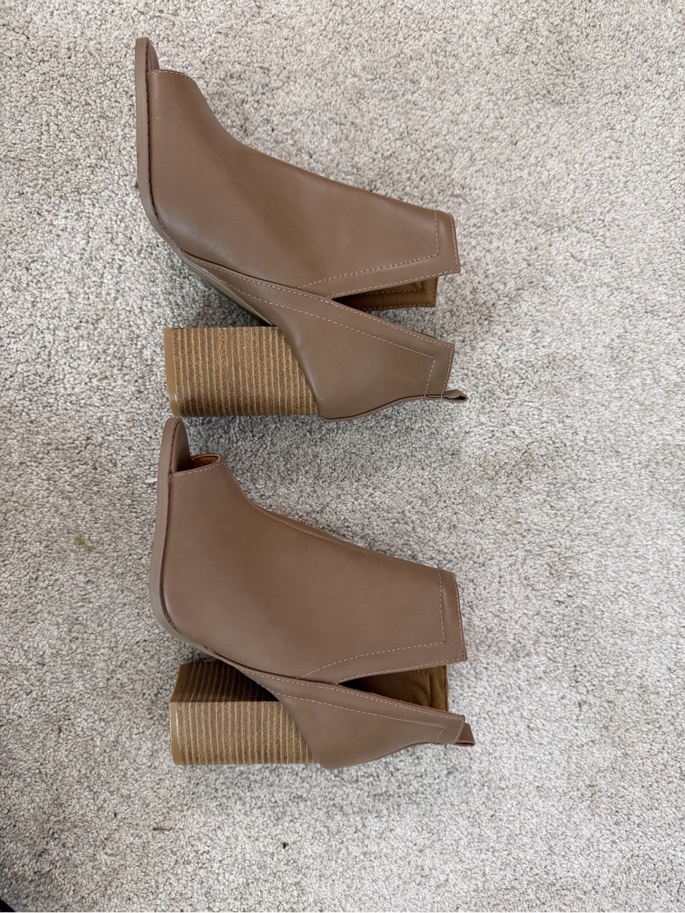 Pink Lily open toe ankle booties
